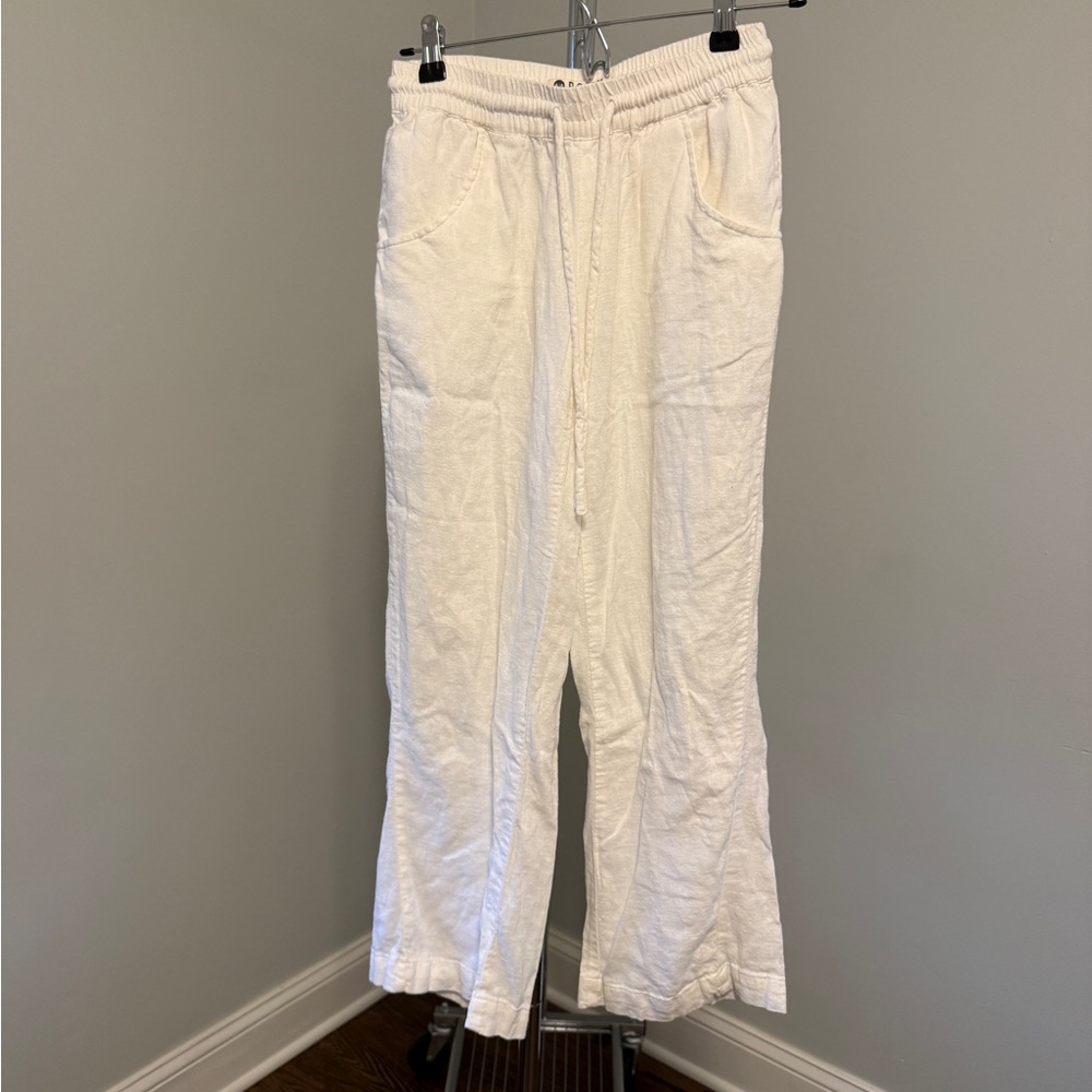 Roxy White Linen Pants